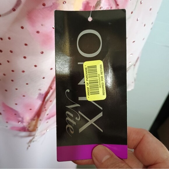 Onyx Nite By Wendye Chaitin Elegant Pink Floral Women's Gown Size 20W NEW - Picture 7 of 12